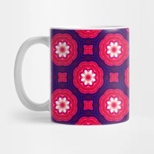 Berry Red Kaleidoscope Pattern Mug